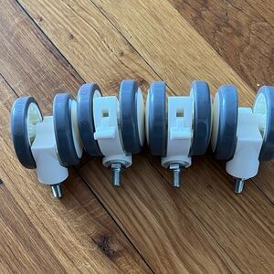 Gray and Cream Caster Wheels